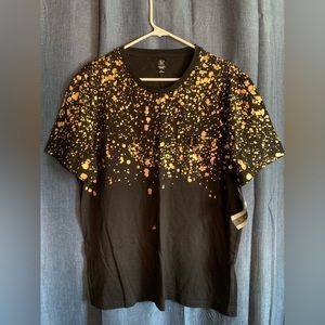 INC International Concepts Gold Shower V-Neck T